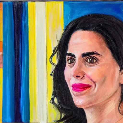 Image similar to portrait of ayelet shaked, rich colors, sharp focus