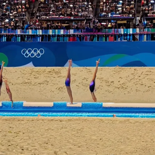 Image similar to olympic swimming in sand