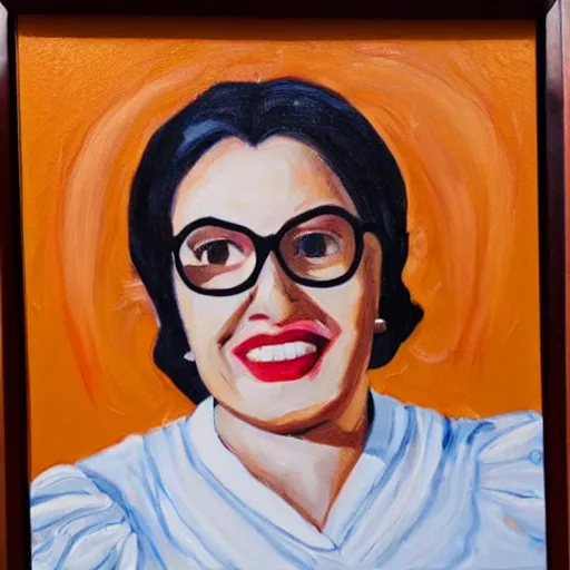 Image similar to Betty la fea, painting