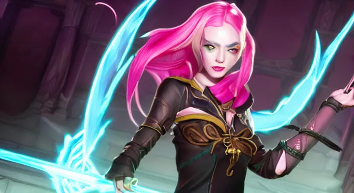 Prompt: Jinx, A still from League of Legends Arcane (2021)