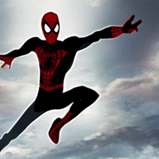 Image similar to James Bond as Spiderman , a film still