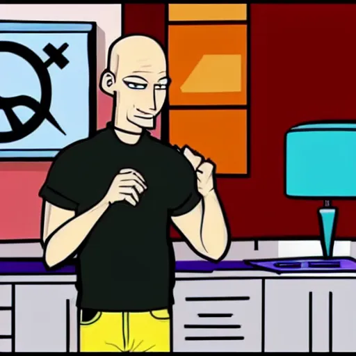 Prompt: johnny sins cartoon