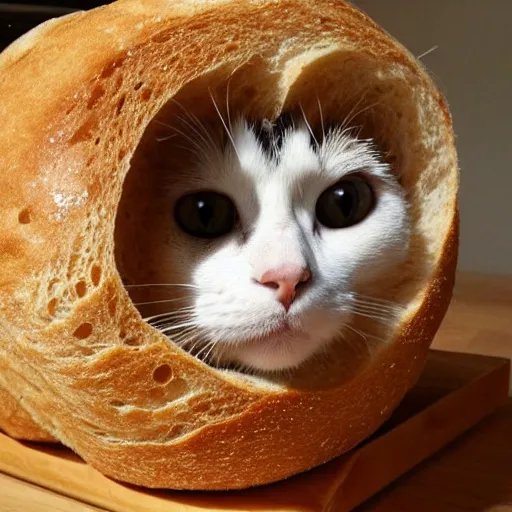 a cat made of bread Stable Diffusion