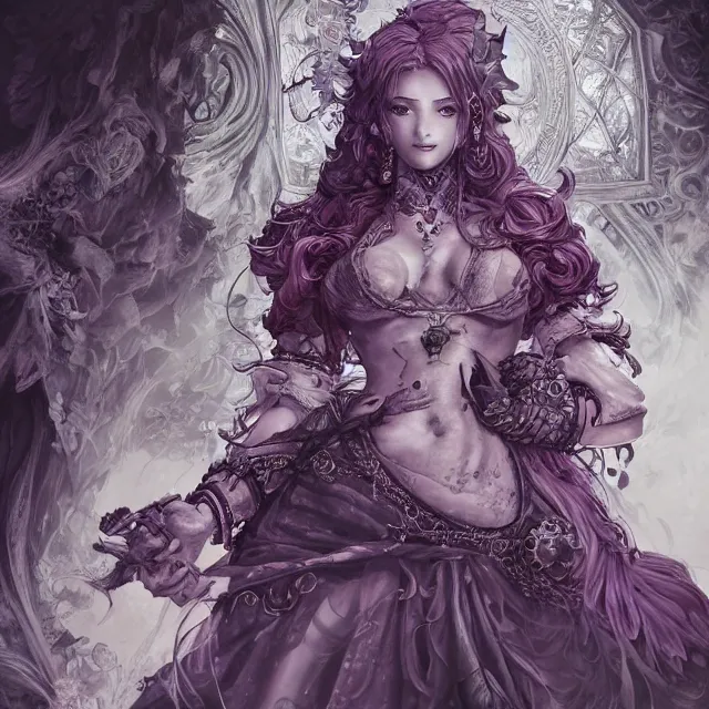 Prompt: the portrait of chaotic good female druid alchemist as absurdly beautiful, gorgeous, elegant, young gravure idol, an ultrafine hyperdetailed illustration by kim jung gi, irakli nadar, intricate linework, sharp focus, bright colors, octopath traveler, final fantasy, unreal engine 5 highly rendered, global illumination, radiant light, detailed and intricate environment