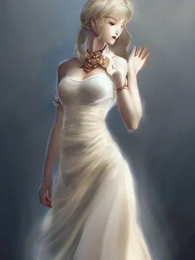 Image similar to a woman, wearing a cute white dress, strangling a lion. intricate, elegant, highly detailed, digital painting, artstation, concept art, sharp focus, illustration, by justin gerard and artgerm, 8 k