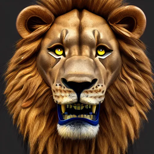 Image similar to anthropomorphic lion exquisite detail lion in hippie clothes, Streetwear, hippie fashion, protest movement, trending on artstation, incredible detail, Graeme Base, 8k detail, gi, global illumination, physically based rendering, photoreal, small details, intricate complexity