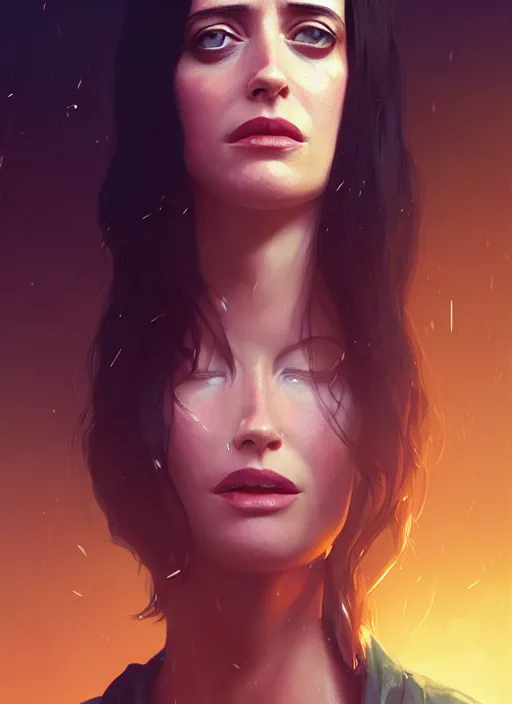 Image similar to highly detailed portrait of eva green in gta v, stephen bliss, unreal engine, fantasy art by greg rutkowski, loish, rhads, ferdinand knab, makoto shinkai and lois van baarle, ilya kuvshinov, rossdraws, tom bagshaw, global illumination, radiant light, detailed and intricate environment