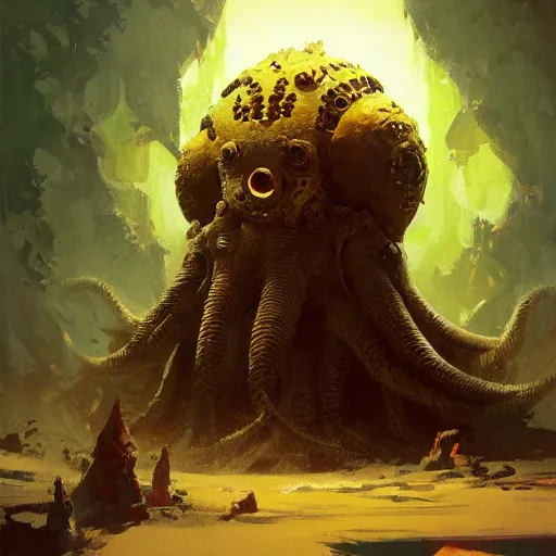 Prompt: chthulu, craig mullins