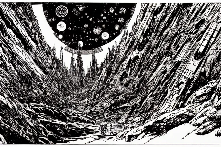 Image similar to landscape by Philippe Druillet