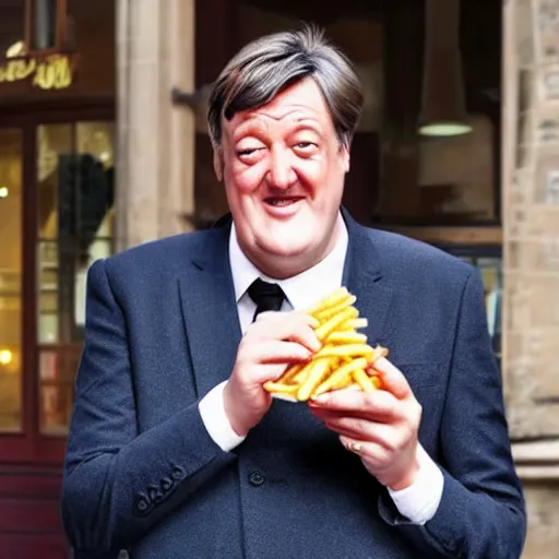 Image similar to [ french fries ] as ( stephen fry ) hybrid intercross mix