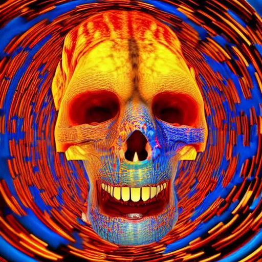Image similar to insides of an opened human head turn into a huge coloured power explosion, hyperrealistic medical photo, anatomically correct, realistic textures, 8 k,
