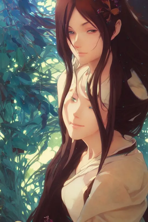 Image similar to anime key visual of a beautiful female, stunning, highly detailed, digital painting, artstation, smooth, hard focus, illustration, art by artgerm and greg rutkowski and alphonse mucha