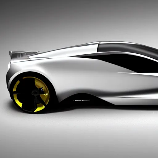 Prompt: a supercar design loosely based on nissan sports cars, concept car, by ash thorp