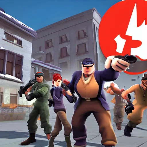 Prompt: Team fortress 2 on the playstation one