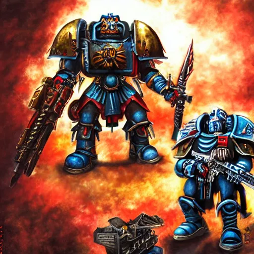 Prompt: warhammer 40k art