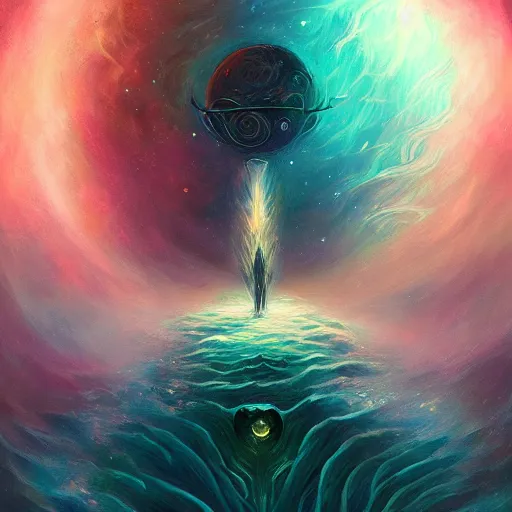 Image similar to highly detailed, a mind forever voyaging, fantasy, sea, cosmos, eternity, anato finnstark