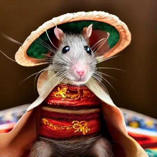 Image similar to rat wearing sombrero 4 k