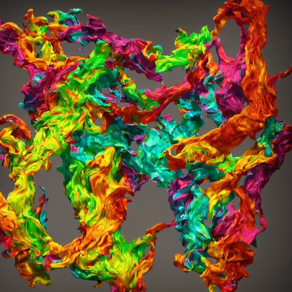 Image similar to painful pleasures by lynda benglis, octane render, colorful, 4 k, 8 k