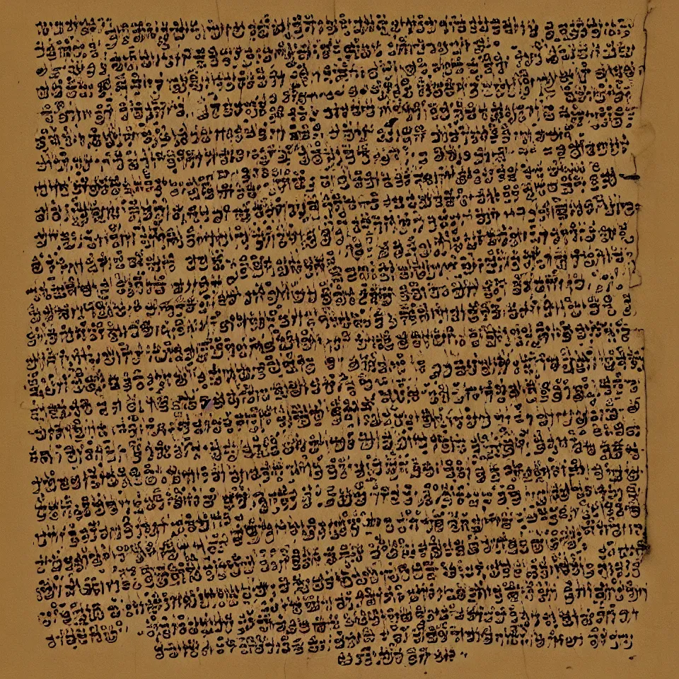 Image similar to constructed script inspired by hebrew and khmer writing