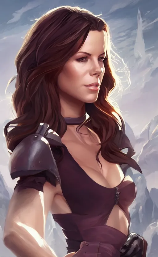 Prompt: portrait kate beckinsdale fantasy art heartstone video game icon, 2 d game art gta cover, official fanart behance hd artstation by jesper ejsing, by rhads, makoto shinkai and lois van baarle, ilya kuvshinov, rossdraws