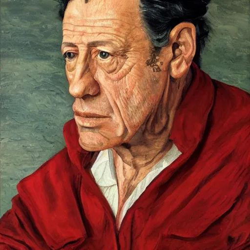 Prompt: portrait of joaquim de almeida, painting by paula rego, high detail, high resolution