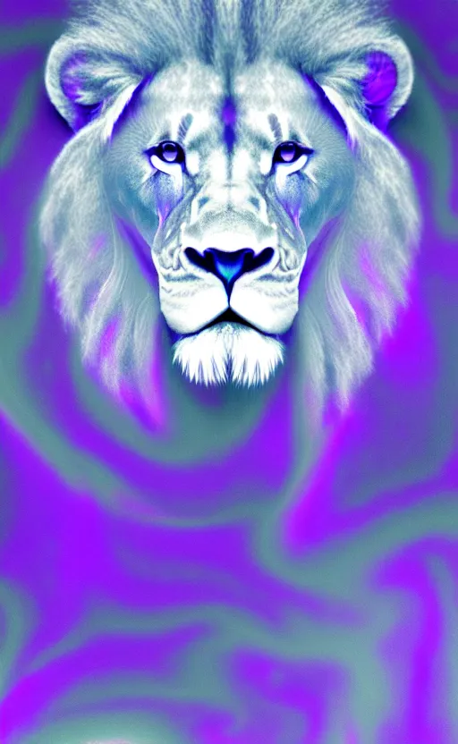 Image similar to lion made of Fractal flame,