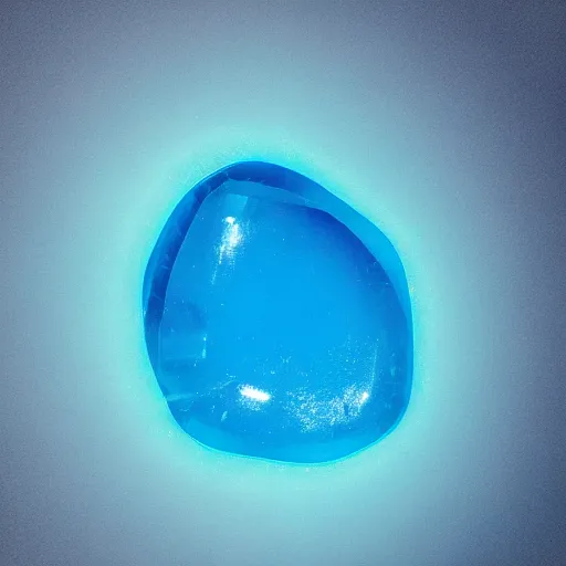 Prompt: glowing blue gem at the bottom of the ocean