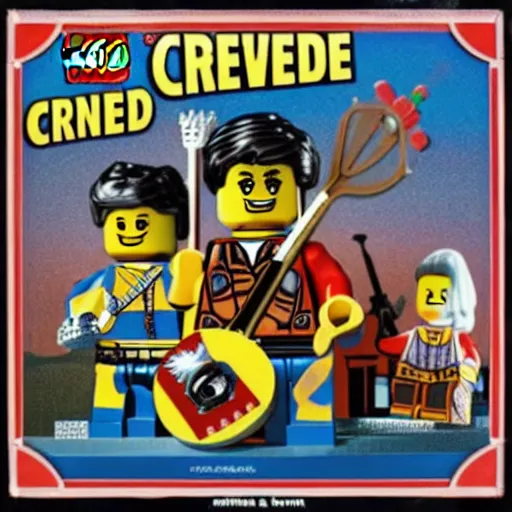 Image similar to Box art of a LEGO set for Credence Clearwater Revival