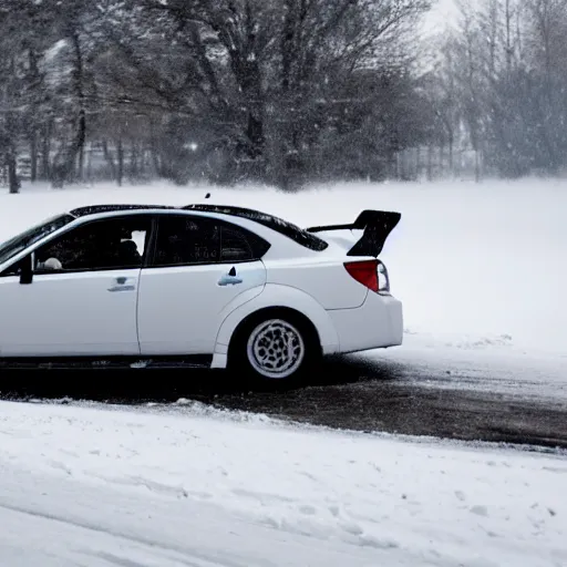 Image similar to subaru drifting in snow