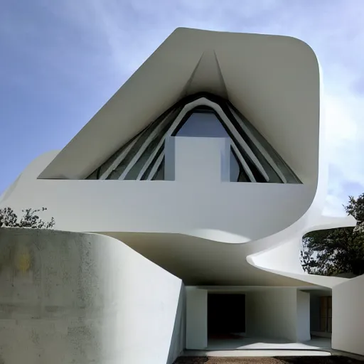 Image similar to house designed by zaha hadid