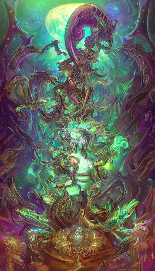 Image similar to psytrance artwork, by d & d concept artists