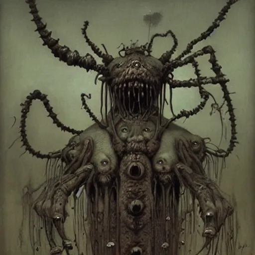 Image similar to horrifying bee, nightmare beksinski, eldritch, apocalypse, creepy creature, horror spooky