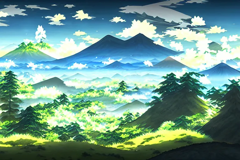 Image similar to mushoku tensei landscape art