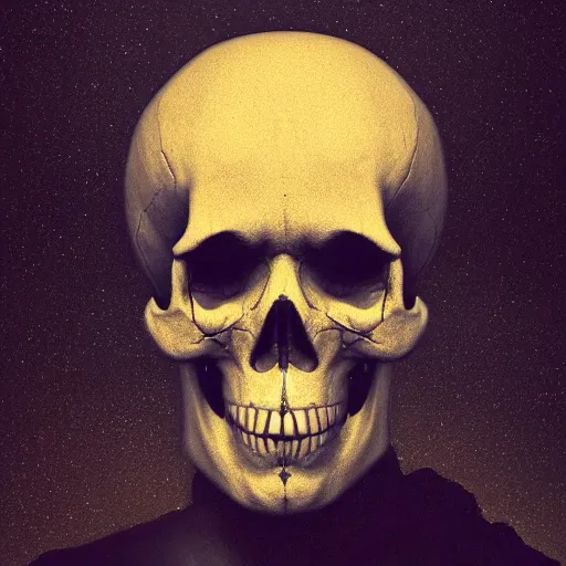 Prompt: skull portrait in beautiful dark landscape, in the style Alex Flores , intricate, epic lighting, cinematic composition, hyper realistic, 8k resolution,