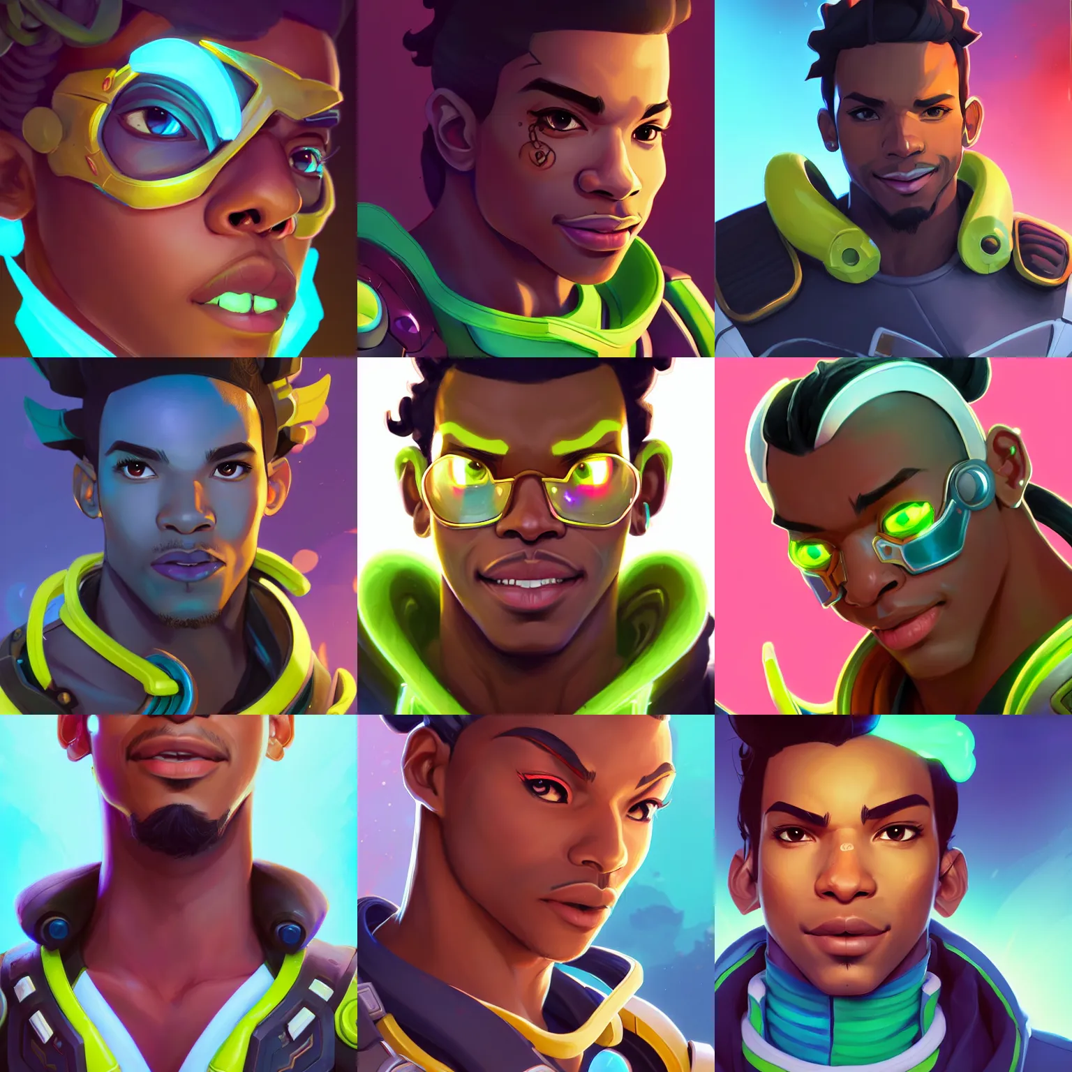 Prompt: a portrait of lucio from overwatch, closeup, art by lois van baarle and loish and ross tran and rossdraws and sam yang and samdoesarts and artgerm and saruei and disney, digital art, highly detailed, intricate, sharp focus, trending on artstation hq, deviantart, unreal engine 5, 4 k uhd image