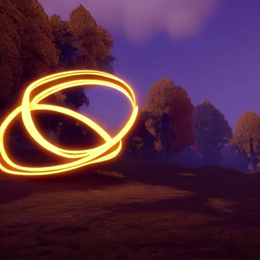 Prompt: glowing golden infinity symbol unreal engine