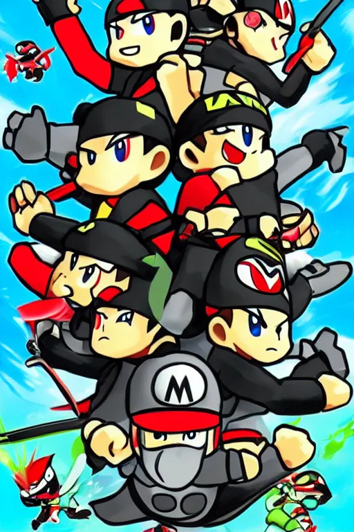 Image similar to nintendo ninjas attack