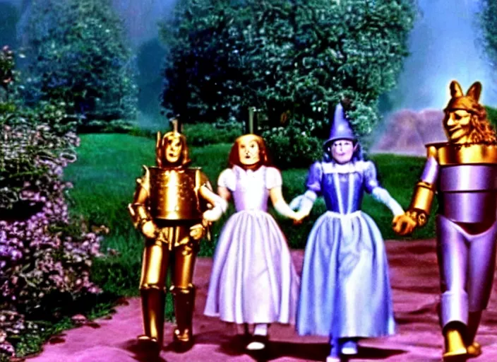 Image similar to a film still of alice in the wizard of oz ( 1 9 3 9 ), technicolor