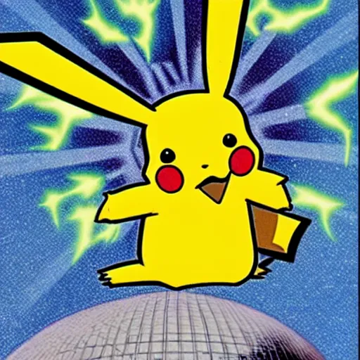 Image similar to pikachu getting radiation sickness from cosmic rays