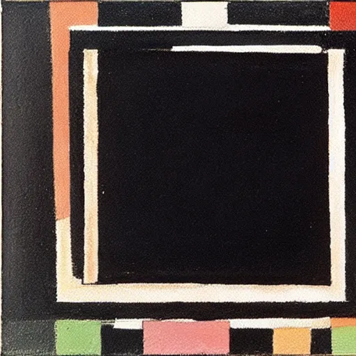 Image similar to a painting of a black square, by Kazimir Malevich