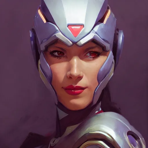 Image similar to greg manchess portrait painting of a female ironman as overwatch character, medium shot, asymmetrical, profile picture, organic painting, sunny day, matte painting, bold shapes, hard edges, street art, trending on artstation, by huang guangjian, gil elvgren, ruan jia, greg rutkowski, gaston bussiere