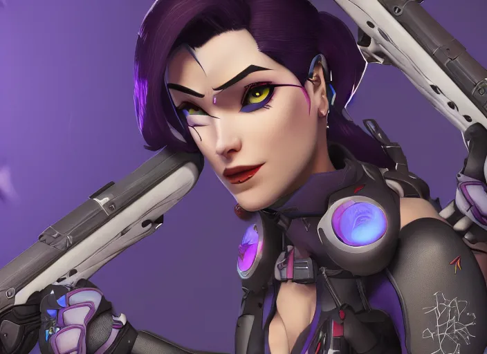 Prompt: widowmaker, overwatch, 4 k, high detailed