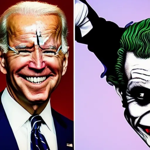 Image similar to joe biden as the joker