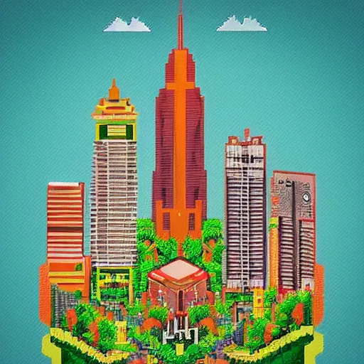 Image similar to jakarta pixel art pinterest trending by sascha naderer