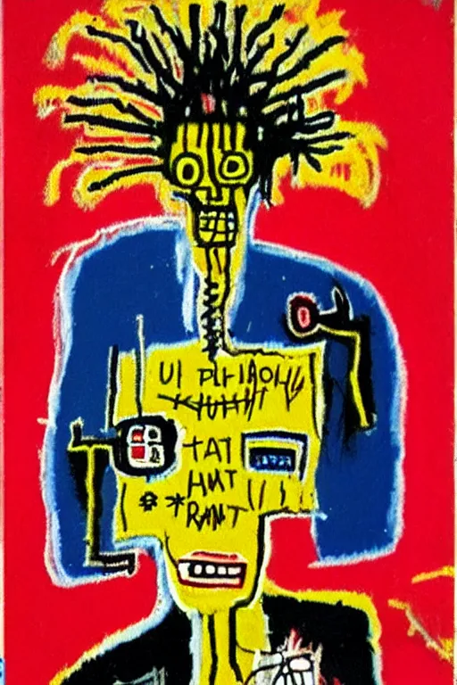 Prompt: Basquiat tarot card