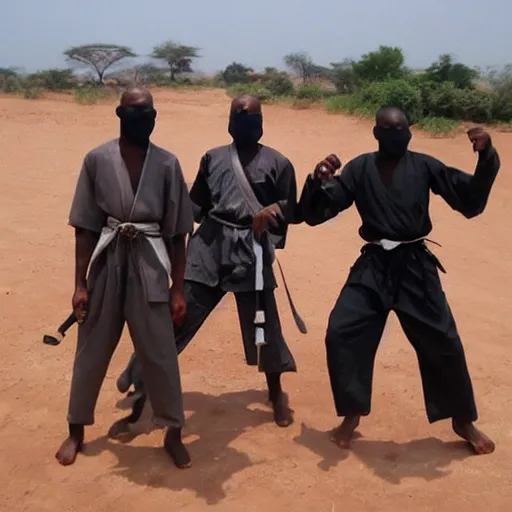 Prompt: african ninjas