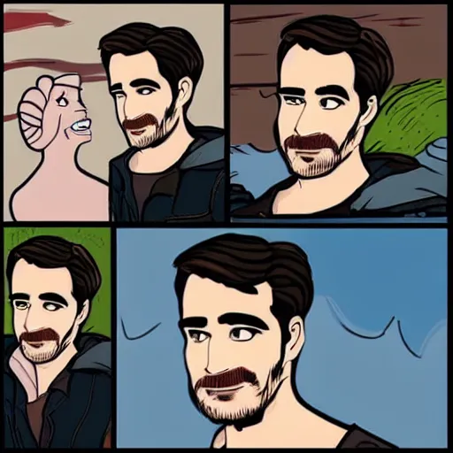 Prompt: colin o'donoghue in Simpsons style