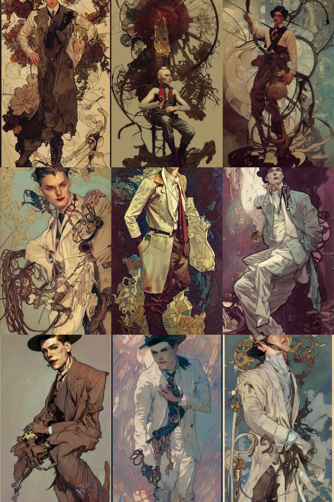 Prompt: male physician, 1 9 2 0 s fashion, fantasy, art by joseph leyendecker, peter mohrbacher, ruan jia, cedric peyravernay, alphonse mucha, victo ngai