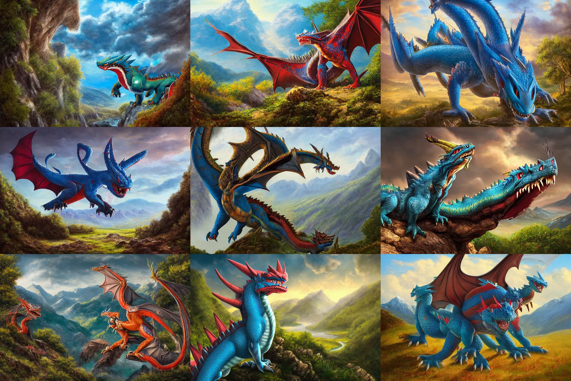 highly detailed portrait photo of a salamence dragon | Stable Diffusion ...