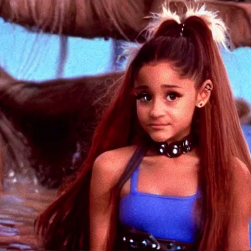 Image similar to A still of Ariana Grande in Waterworld (1995)